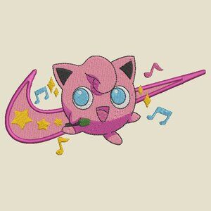 Nike Pokemon Jigglypuff Swoosh HOODIE Embroidered Adult Unisex Hooded Sweatshirt